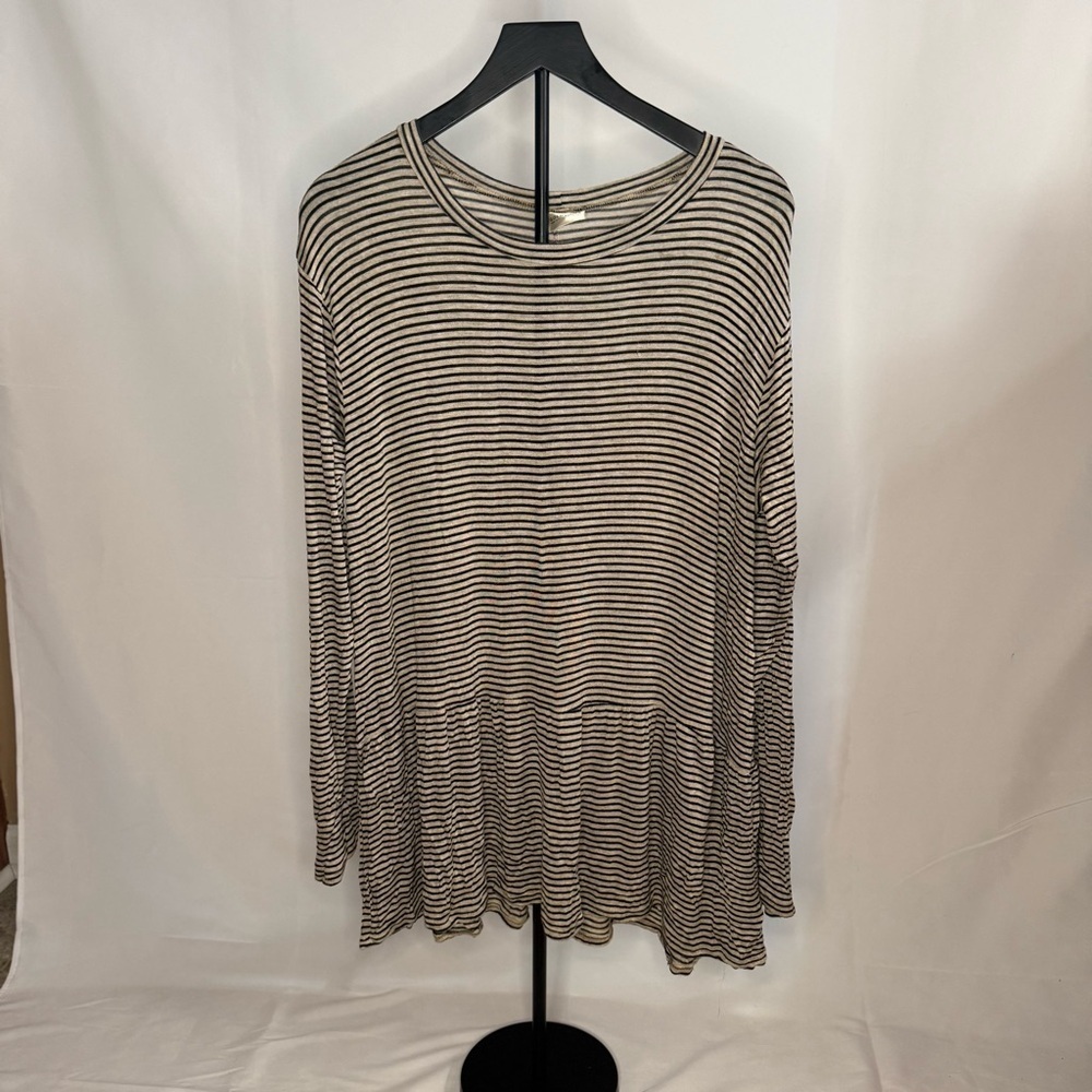 Goldspark Black & White Striped Shirt 2X – Classic Chic
